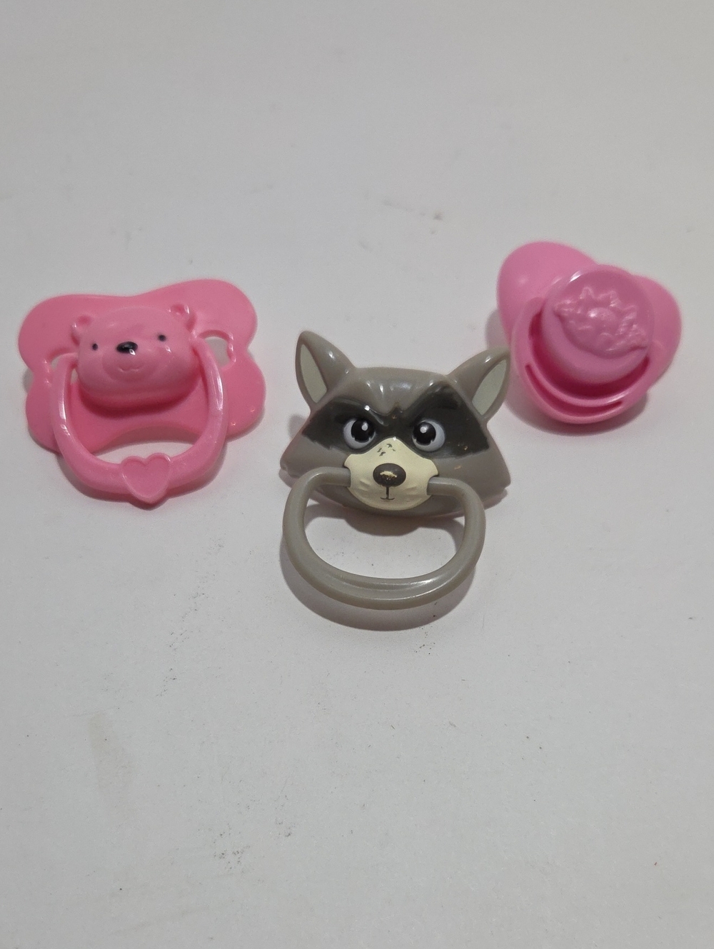 Doll Pacifiers - Cabbage Patch, Raccoon, Bear